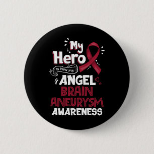 Min Hero är nu min ängel Brain Aneurysm-medvetenhe Knapp