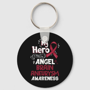 Min Hero är nu min ängel Brain Aneurysm-medvetenhe Nyckelring
