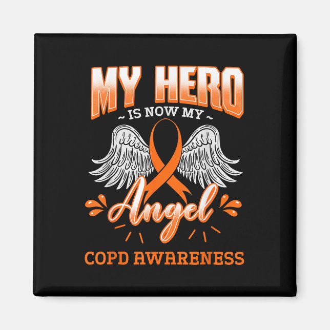 Min Hero är nu min angel kopd lungsjukdom Pulmonar Magnet (Framsidan)