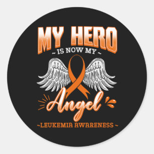 Min Hero är nu min angel leukemi benmärgshemat Runt Klistermärke