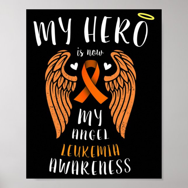 Min Hero är nu min ängel - Leukemi minns Poster (Framsidan)