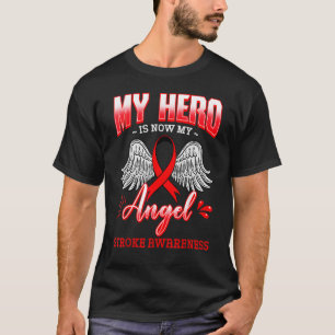 Min Hero är nu min angel Stroke Neurolog Red Rib T Shirt
