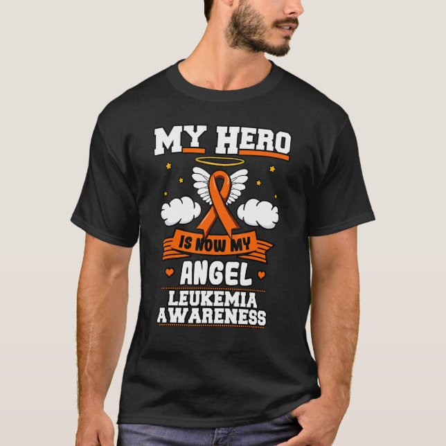Min Hero är nu min Grönt i Angel Leukemia Ribbon C T Shirt (Framsida)