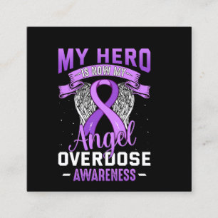Min Hero är nu My Angel överdoseringsmedvetandestö Fyrkantigt Visitkort