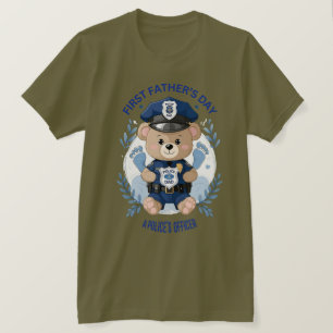 👮 💙 "Min Hero, Min pappa" - Första Fadern T Shirt