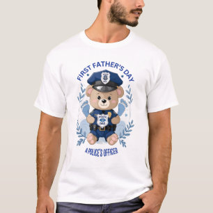 👮 💙 "Min Hero, Min pappa" - Första Fadern T Shirt