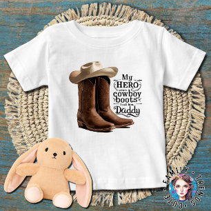 Min Hero Wears Cowboy Boots, jag kallar honom papp T Shirt
