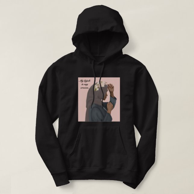 Min hijab är min Krona Hoodie (Design framsida)