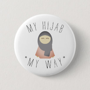 min hijab Pinback knäppas den islamiska gåvan f Knapp