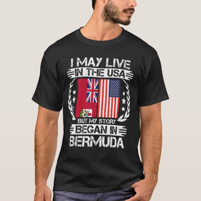 Min historia började i Bermuda T Shirt (Framsida)