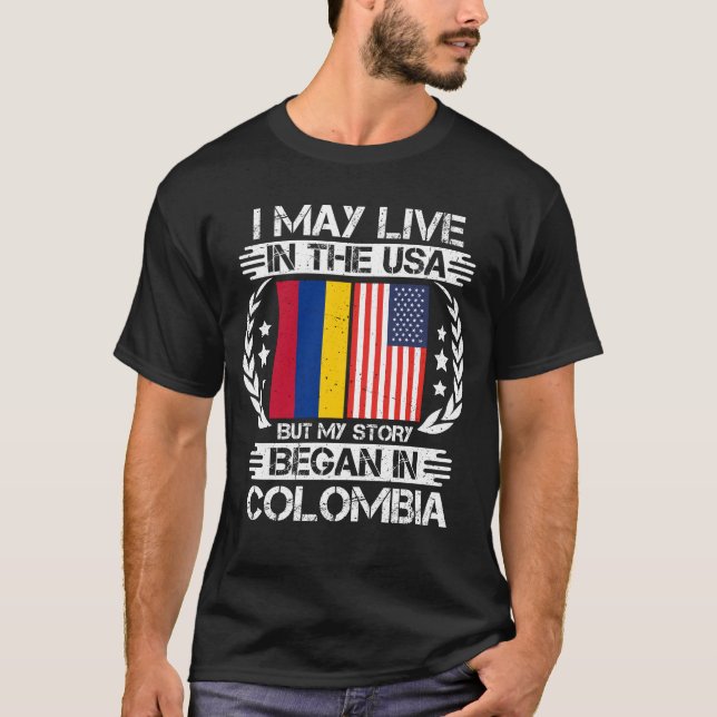 Min historia började i Colombia T Shirt (Framsida)