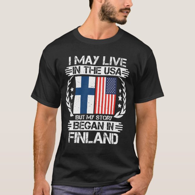Min historia började i Finland T Shirt (Framsida)