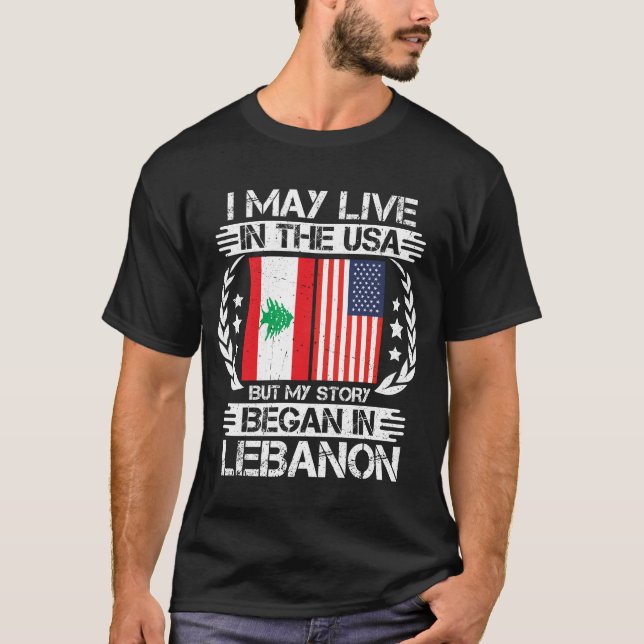 Min historia började i Libanon T Shirt (Framsida)