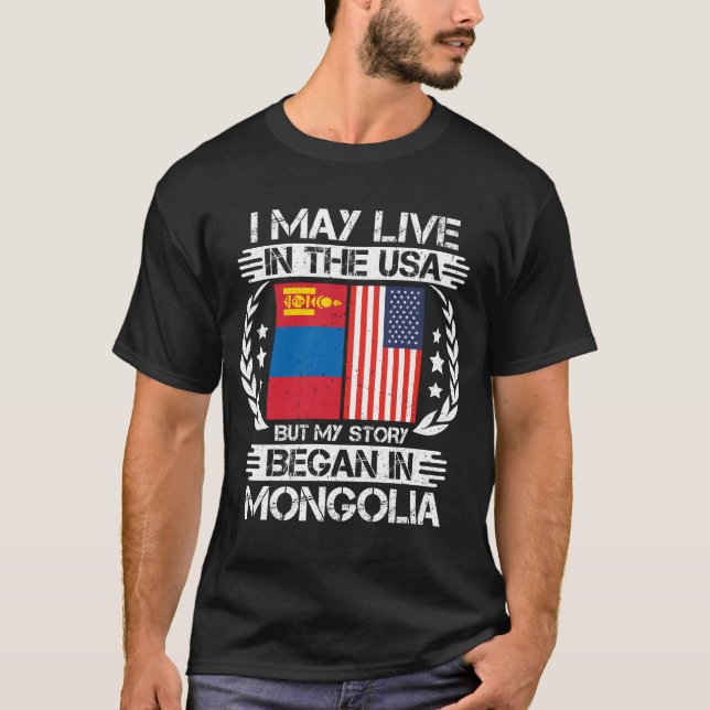 Min historia började i Mongoliet T Shirt (Framsida)