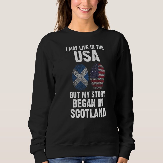 Min historia började i Skottland T Shirt (Framsida)