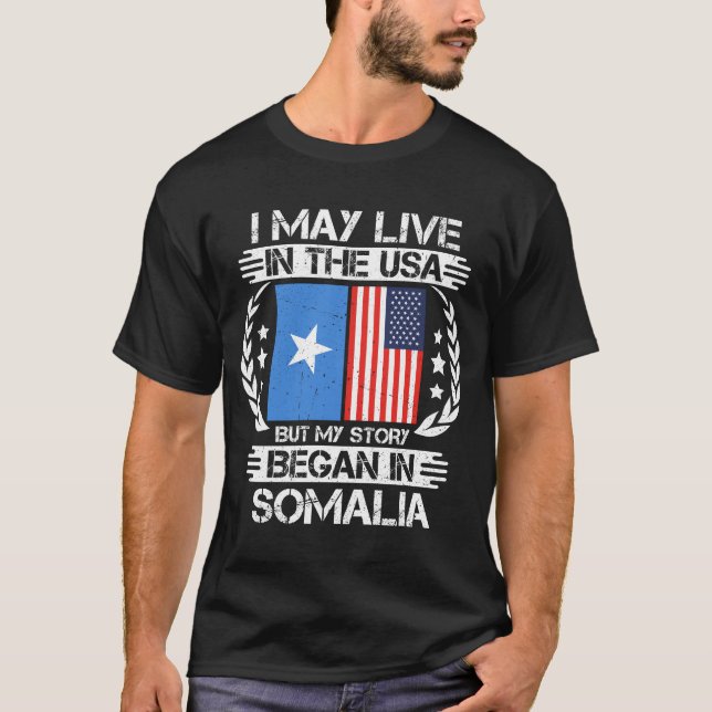 Min historia började i Somalia T Shirt (Framsida)