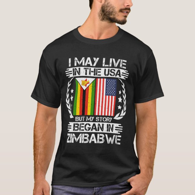 Min historia började i Zimbabwe T Shirt (Framsida)