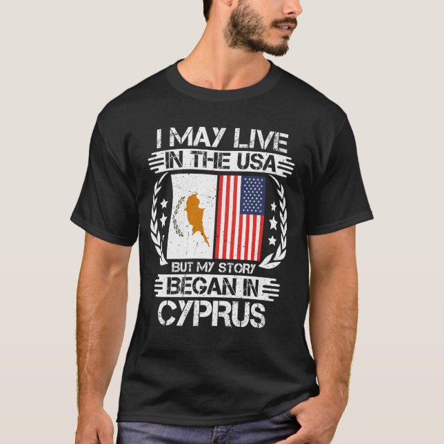 Min historia började på Cypern T Shirt (Framsida)
