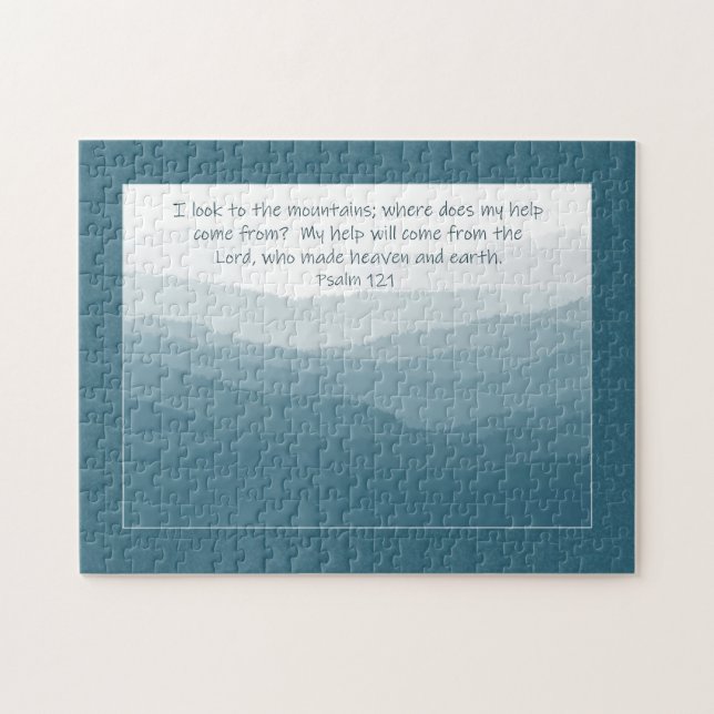 Min hjälp från bergen Blue Ridge puzzle Pussel (Horisontell)