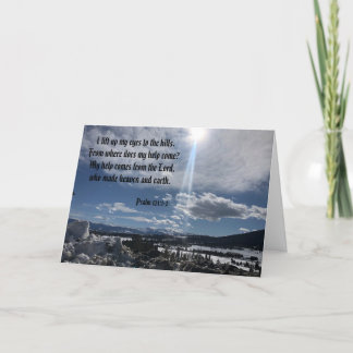 Min hjälp kommer från Lord Psalm 121 Kort