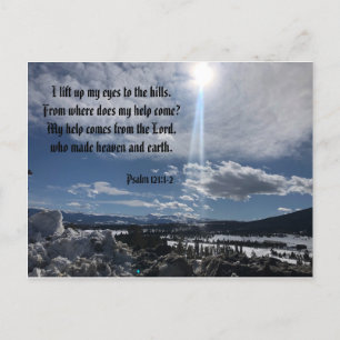 Min hjälp kommer från Lord Psalm 121 Vykort
