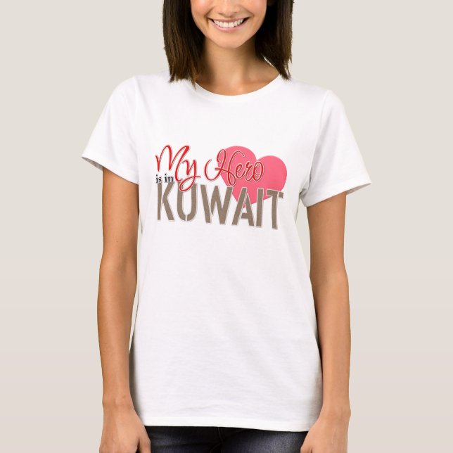 Min hjälte är i Kuwait Tee Shirt (Framsida)