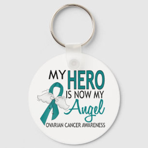 Min hjälte är min Ovarian cancer för ängeln Nyckelring