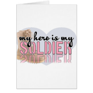 Min hjälte är min soldat hälsningskort