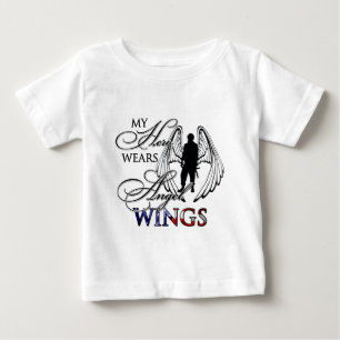 Min hjälte ha på sig ängelvingar t shirt
