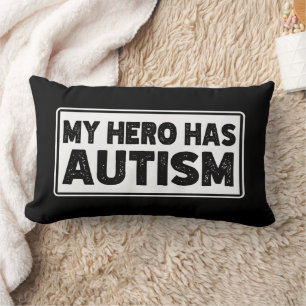 Min hjälte har autism medvetenhet autistisk födels lumbarkudde