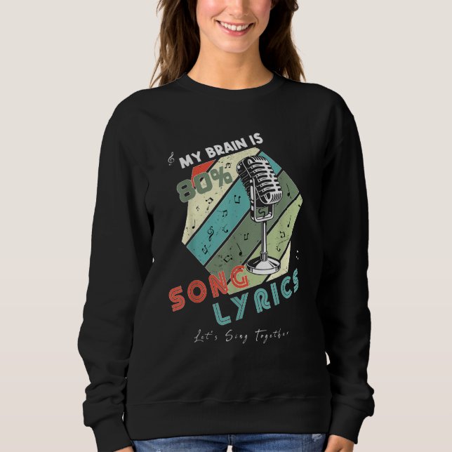 Min hjärna är 80 procent sångtexter t shirt (Framsida)