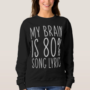 Min hjärna är 80 Sång-sångmusik T Shirt