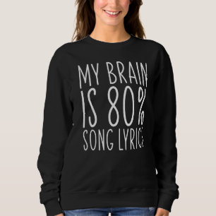 Min hjärna är 80 Sång-sångmusik T Shirt