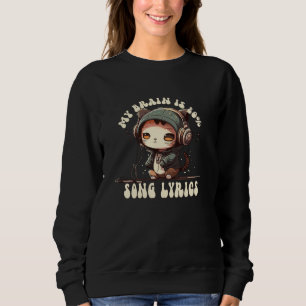 Min Hjärna Är 80 Sångtexter, Hörlurar Söt Katt Mus T Shirt