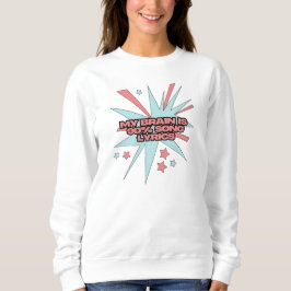Min hjärna är 90% sångtexter – Rolig Retro Pop Art T Shirt