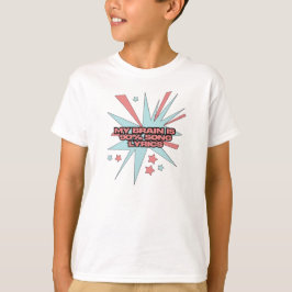 Min hjärna är 90% sångtexter – rolig retro popkons t shirt