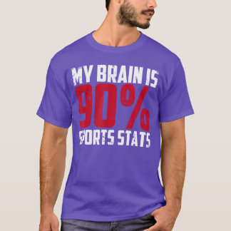 Min Hjärna Är 90 Sportstatistik Idrottsjournal Idr T Shirt
