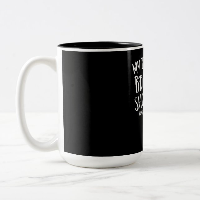 Min hjärna är 95 brevsortstexter. Två-Tonad mugg (Vänster)
