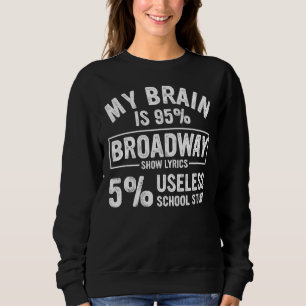 Min hjärna är 95 Broadway Lyrics Roligt Drama Acto T Shirt