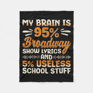 Min Hjärna Är 95% Broadway Text Nörd Musikal Fleecefilt
