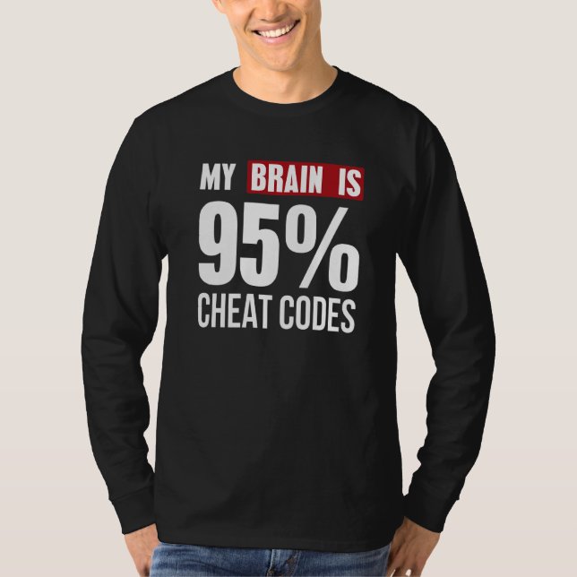 Min hjärna är 95 Chost Codes Coder Programmer Tee (Framsida)
