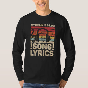 Min Hjärna Är 99 9 Sångtexter Edm Musik Dj Musici T Shirt