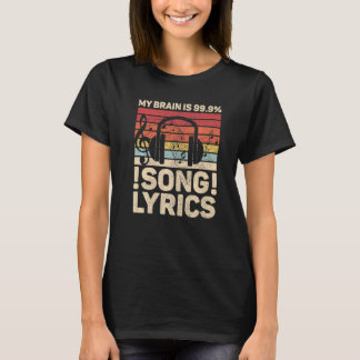 Min Hjärna Är 99 9 Sångtexter Edm Musik Dj Musici T Shirt