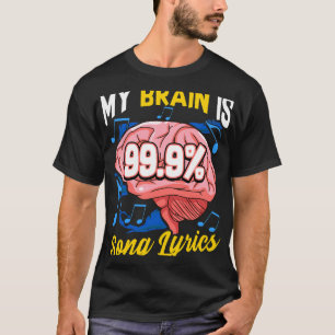 Min hjärna är 99.9 Song Lyrics Music Trivia Lover T Shirt