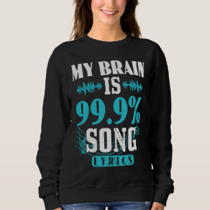 Min hjärna är 99 procent sångtexter Rolig Karaoke T Shirt