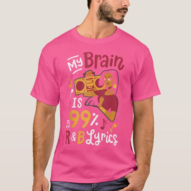 Min hjärna är 99 RB-text T Shirt (Framsida)