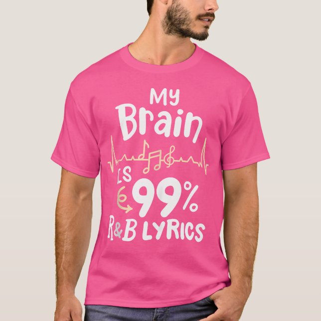 Min hjärna är 99 RB-text T Shirt (Framsida)