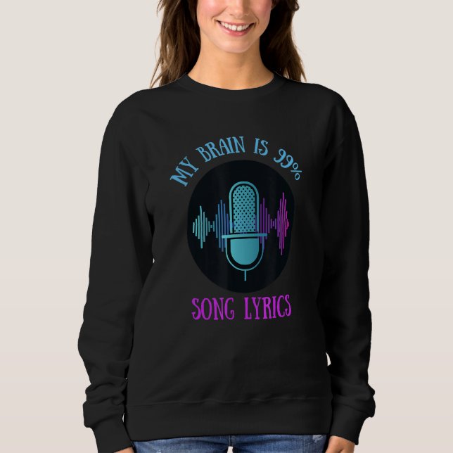 Min hjärna är 99 Sång-lydi - Musiker T Shirt (Framsida)
