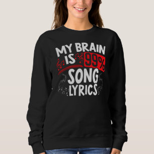Min hjärna är 99 Sång, musican Sång Writer Com T Shirt