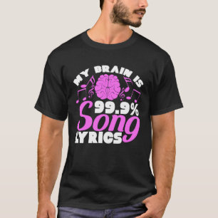 Min hjärna är 99 Sång-sångmusiker T Shirt